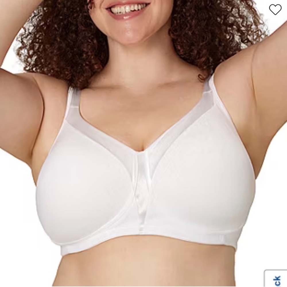 Playtex 18 Hour Bra Style 4803 White Silky Soft Smoothing Wireless Size 42C